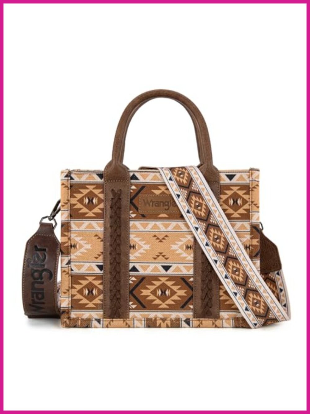 Aztec Tote Bag with Guitar Strap Crossbody Shoulder Purse Woven Handbag